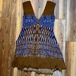 Women's Free People Batik Print Boho Festival Dress - Size M